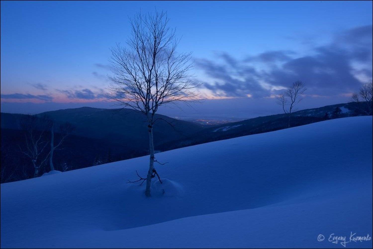 Гора российская, Зима, Сахалин, Евгений Кузьменко