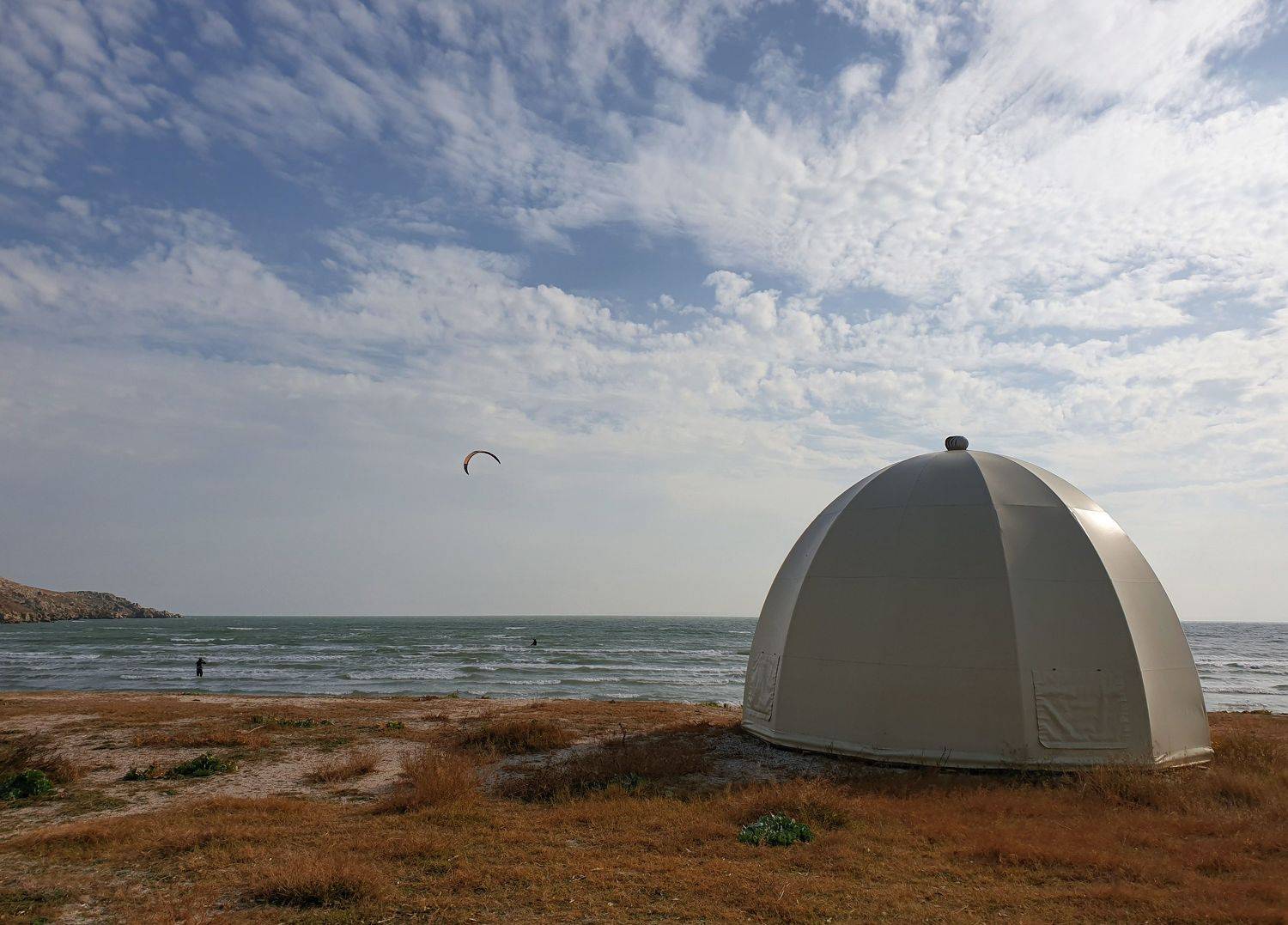 море, кайт, глэмпинг, небо, азовское море, осень, солнце, Куликова Ирина