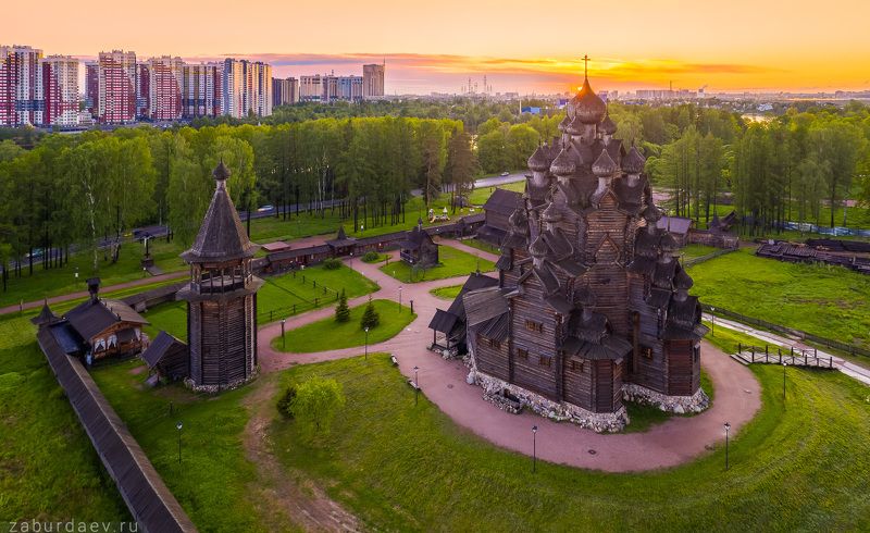 россия, петербург, ленинградская область, вечер, закат, лето Усадьба Богословка фото превью