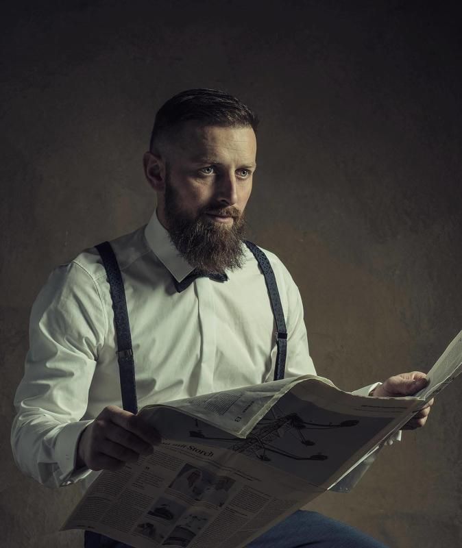 men, friends, photo, inside, portrait, beard portrait of a man with a beard  фото превью