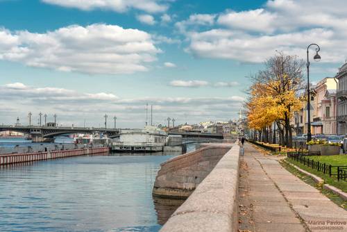Осенний акварельный Петербург