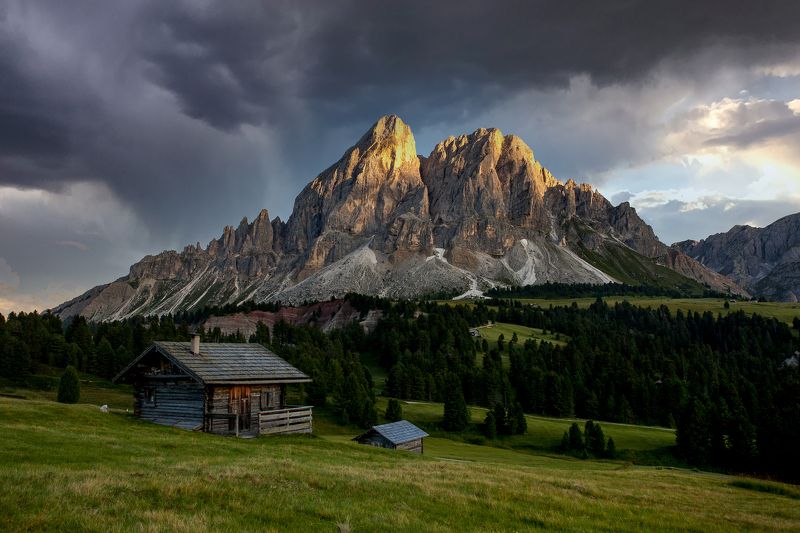 italy, dolomiti, landscape, sunset, Sass di Putia фото превью