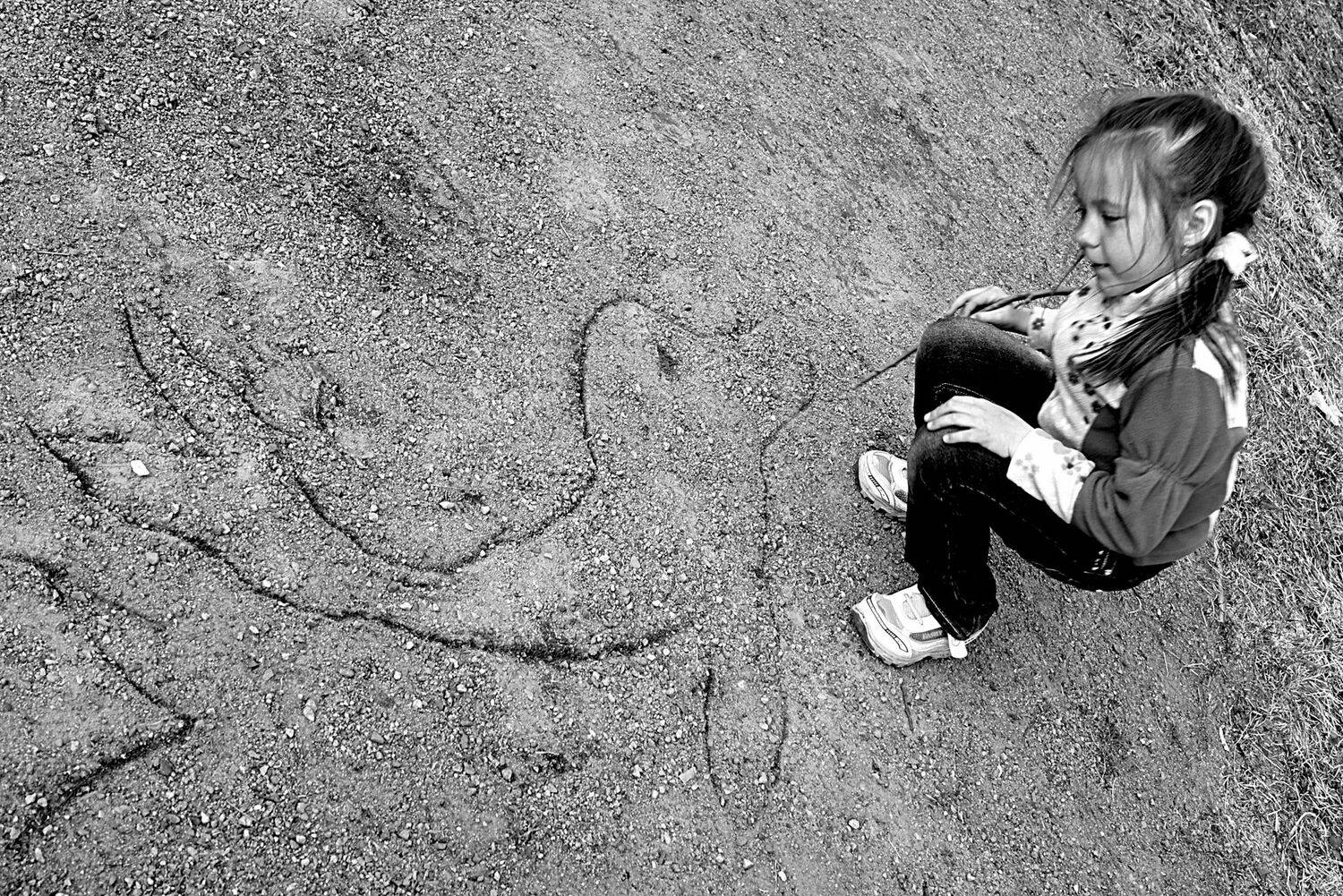 девочка, тюлень, рисунок, апатиты, Николай Смоляк