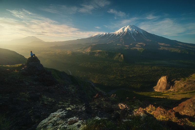 россия, камчатка, камчатский край, дальний восток, вулкан, природа, пейзаж, лето, горы, лава, конус, рассвет, толбачик, Бараньи скалы фото превью
