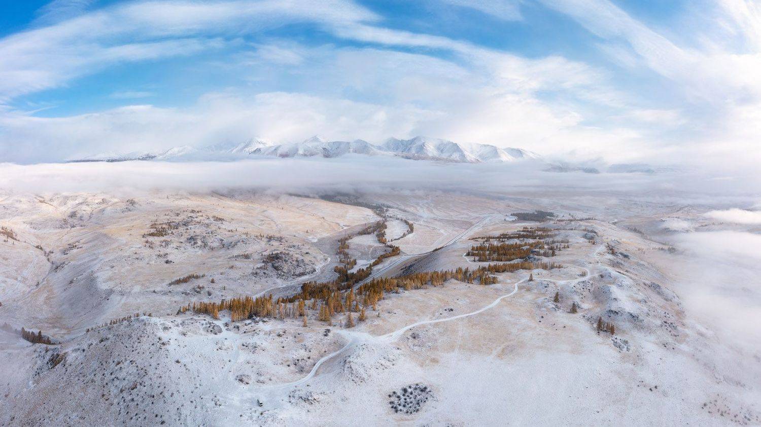 russia, altay, autumn, winter, october, cold, topview, aerial, landscape, drone, mavic2pro, djimavic, Алексей Вымятнин