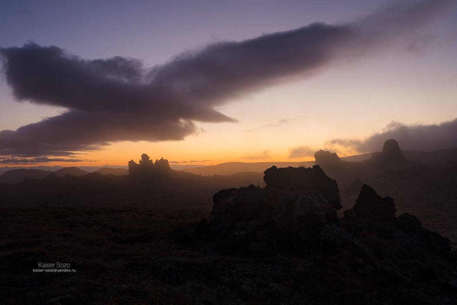россия, камчатка, сумерки, туман, закат, облачность, Kaiser Sozo