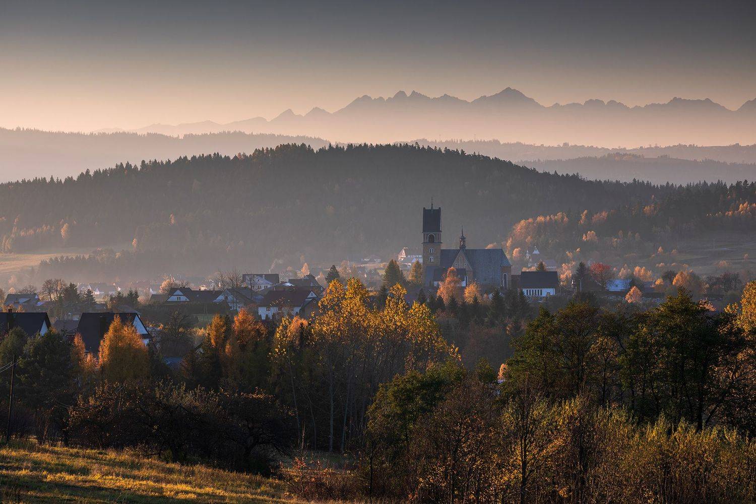 mountains, autumn, poland, sunrise, Michał Kasperczyk