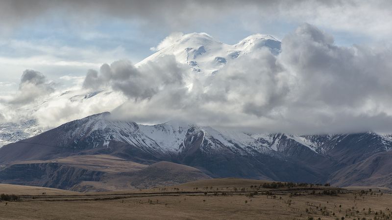 пейзаж, горы, эльбрус, осень, облака, landscape, mountains, elbrus, autumn, clouds Elbrus фото превью