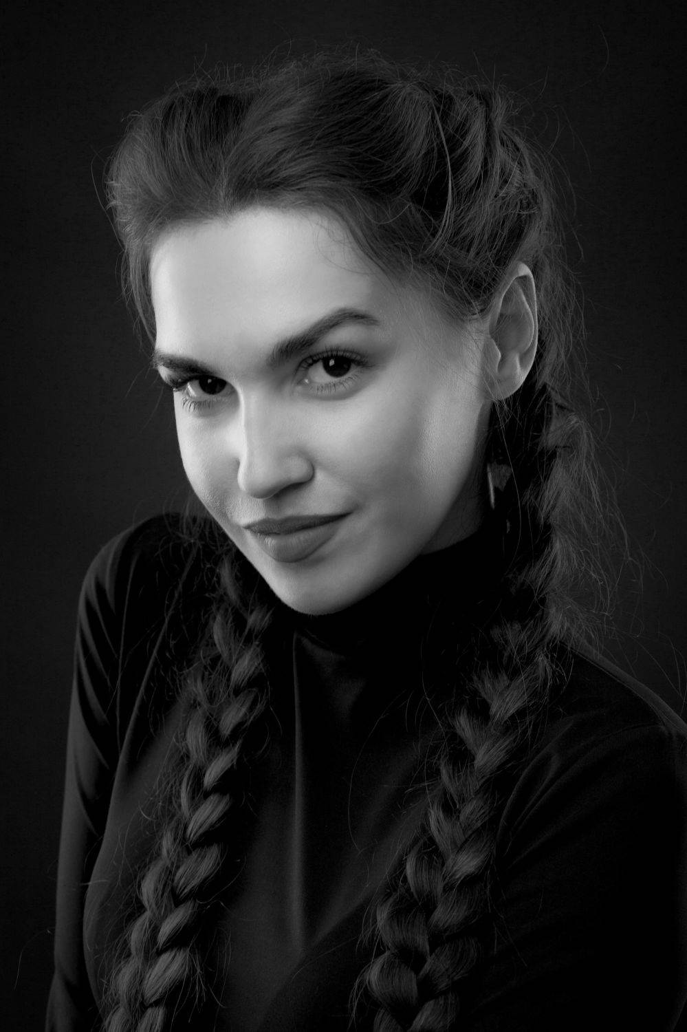 девушка, портрет, студия, чб, Евгений Дёгтев