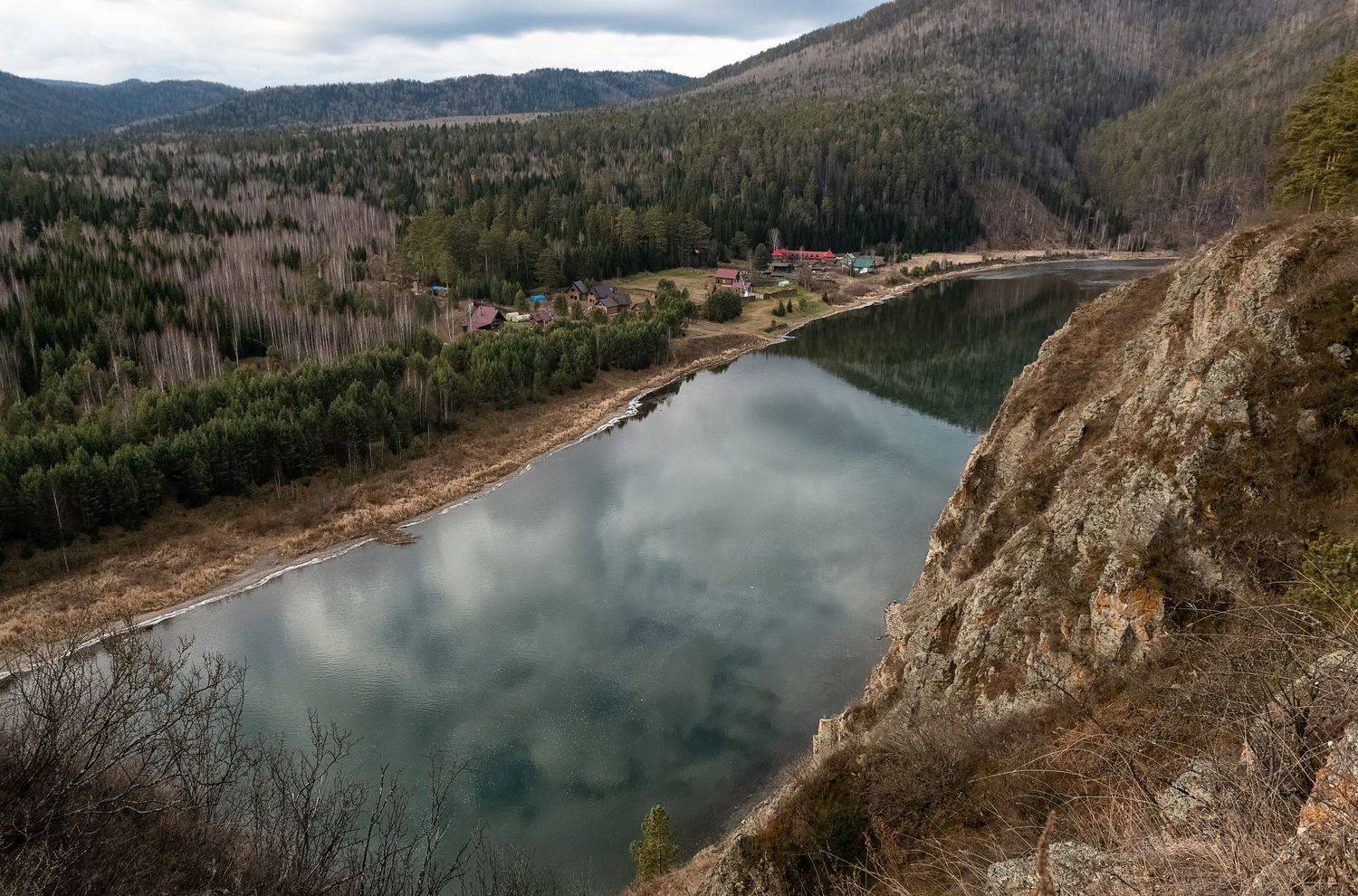 сибирь, красноярский край, река мана., пасмурно, октябрь., Марина Фомина