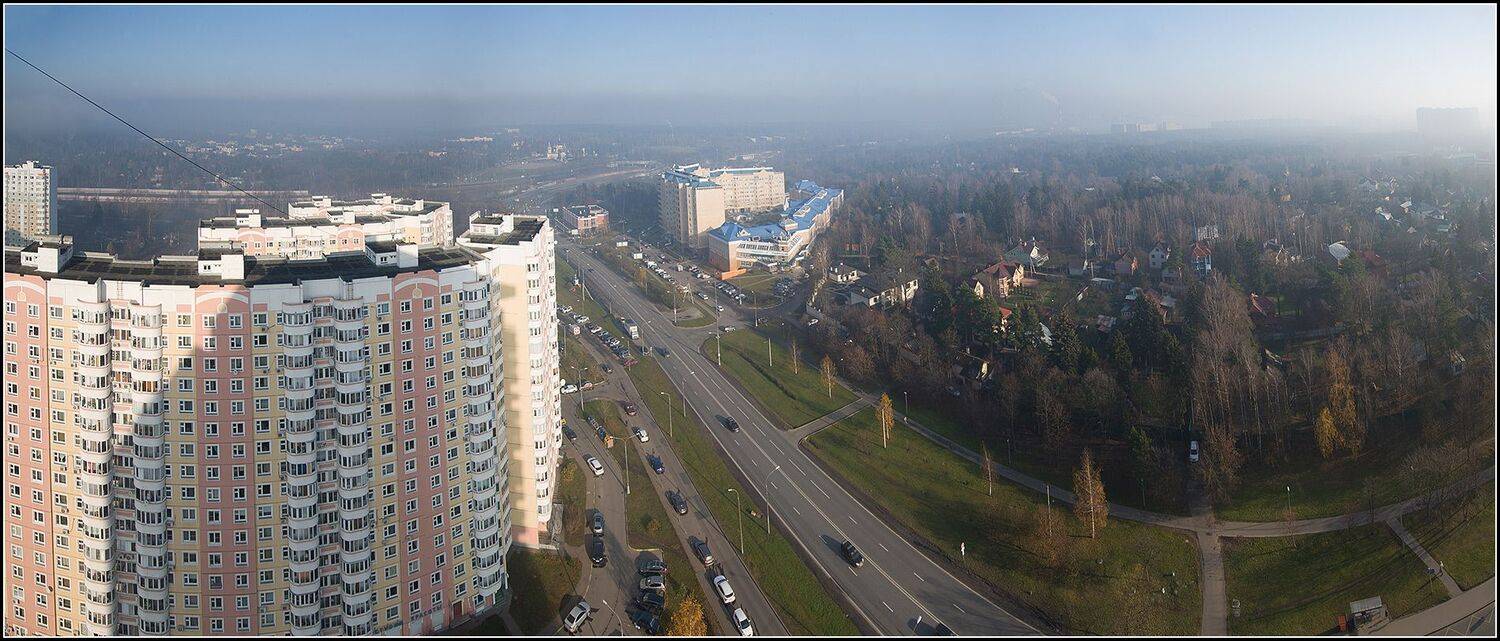 москва, ноябрь, туман, панорама, АНАТОЛИЙ ДОВЫДЕНКО