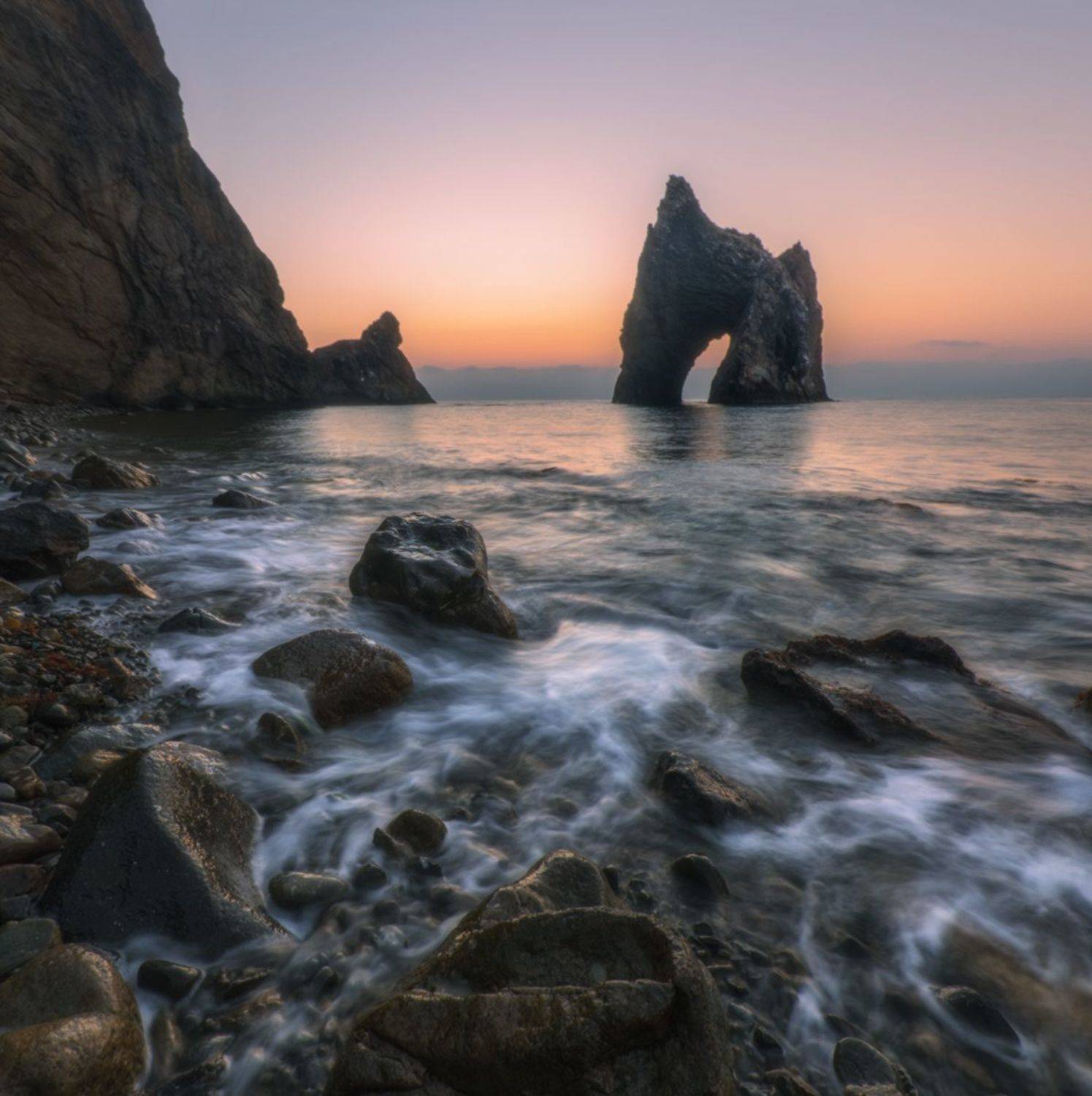 крым, коктебель, кара-даг, золотые ворота, рассвет, осень, Николай Мысливцев