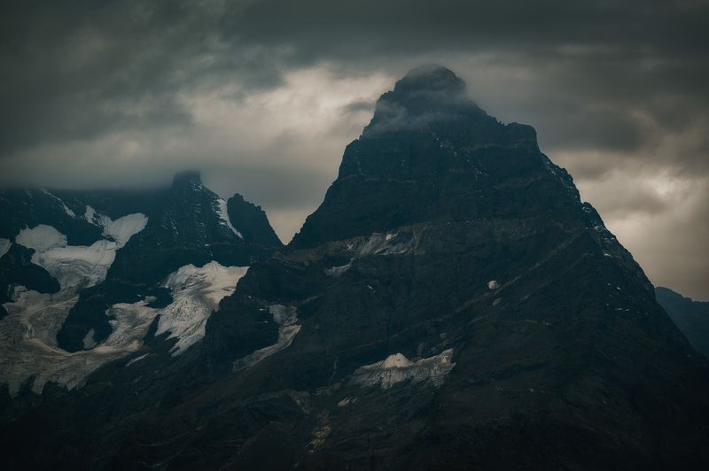 peak landscape mountains autumn nature caucasus range Домбай. фото превью