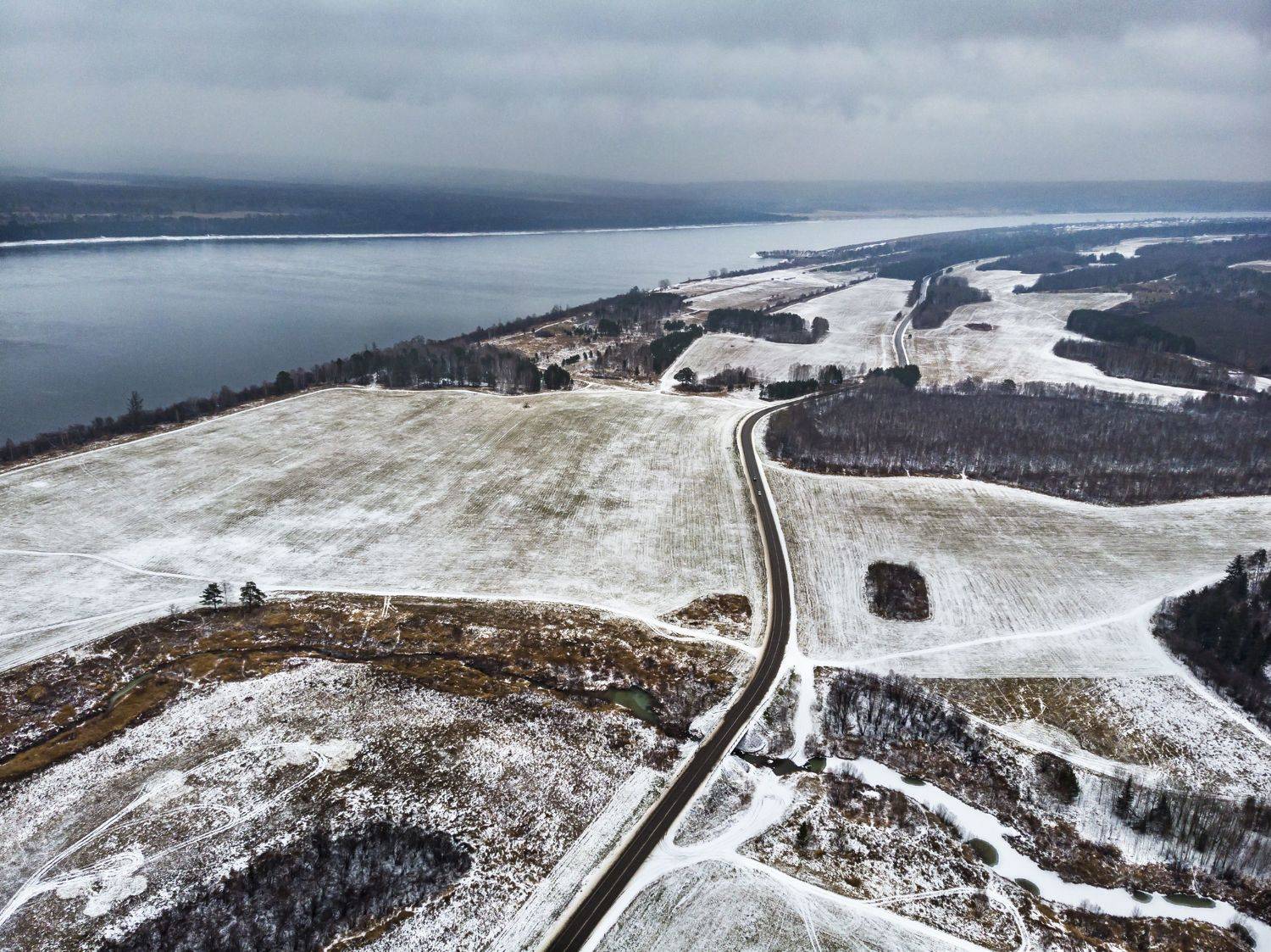 Дорога, Енисей, река, зима, Кузминка, Лесосибирск, Енисейск, Андрей Логвинович