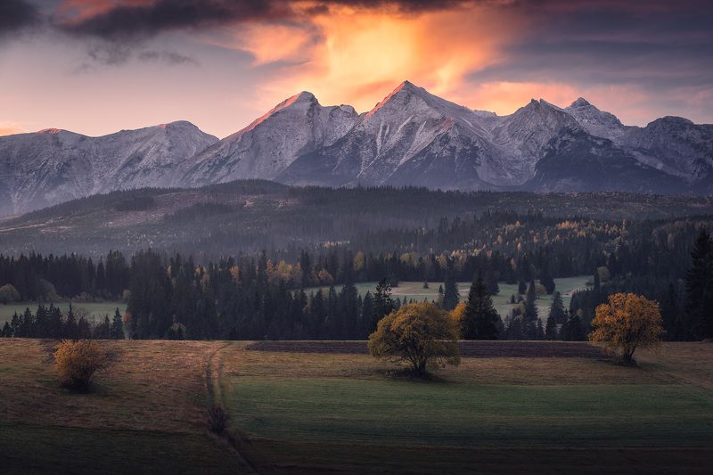 Fire over the tatras mountains фото превью