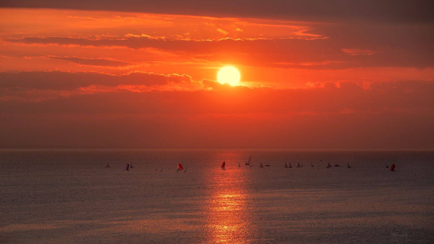 море, балтика, финский залив, регата, яхты, закат, санкт-петербург, Олег Иванов