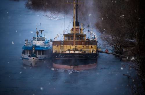 Зима в сибири.