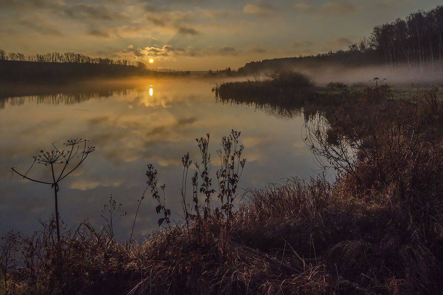 утро, рассвет, осень, ноябрь, архангельское, Михаил Агеев