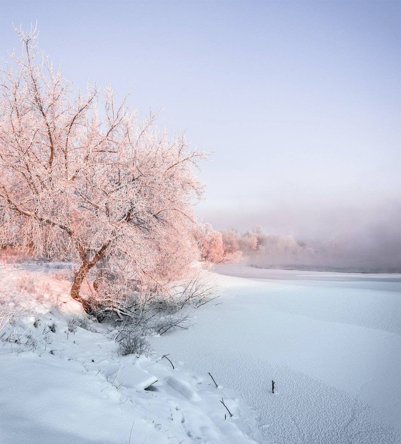 Зима, Река, Туман, Анатолий Зверев