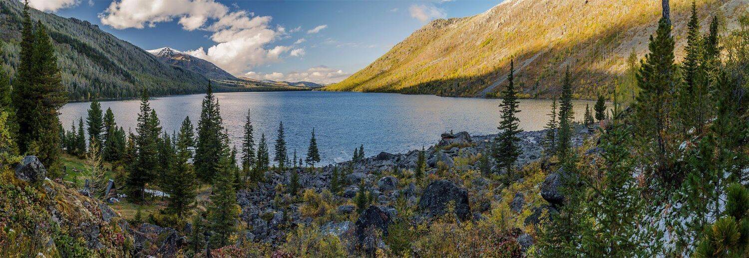 горный алтай,  горы,  мультинские озера,  озеро,  осень,  панорама, пейзаж,  природа,  путешествия, сибирь, туризм, Альберт Беляев