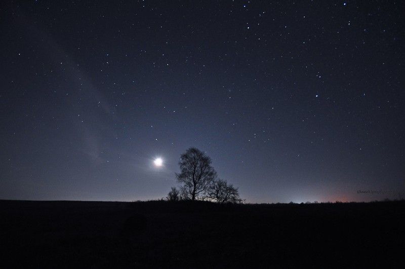пейзаж, осень, ночь, природа,псковская обл,звёзды, небо, солнце, луна, астрофотография От заката до рассвета! фото превью