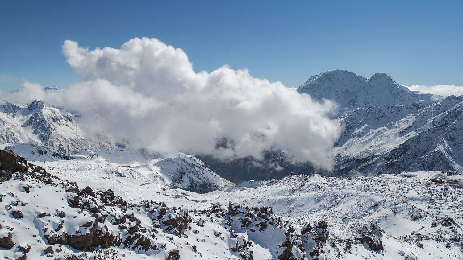 пейзаж, горы, облако, небо, эльбрус, снег, landscape, mountains, elbrus, cloud, clouds, sky, snow, Ефимов Александр