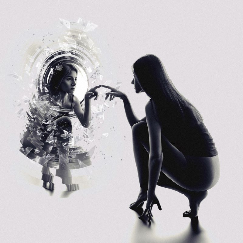 SURREAL, MONTAGE, IMAGINATION, SURREALISM, ART, DREAM, WOMAN, FINE ART ,OTHERSIDE, PORTRAIT, PORTAL,PASSAGE, HAND, GATEWAY, BROKEN, CONCEPTUAL ,SILHOUETTE, DARK, LIGHT, SHADOWS, MINIMALISM The Otherside II фото превью