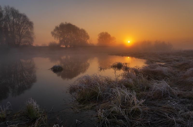 Морозный рассвет фото превью