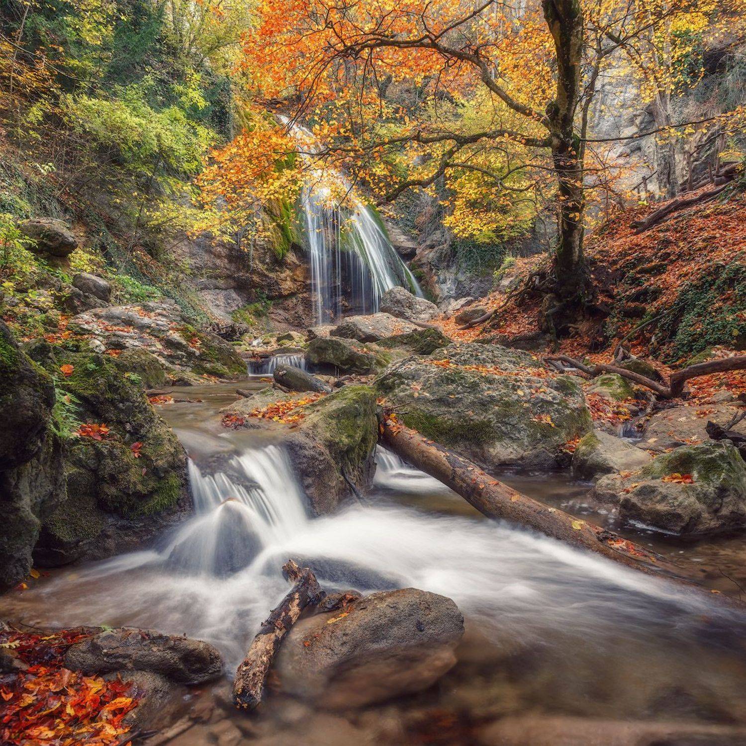 крым, осень, лес, горы, водопады., Владимир Дубинин