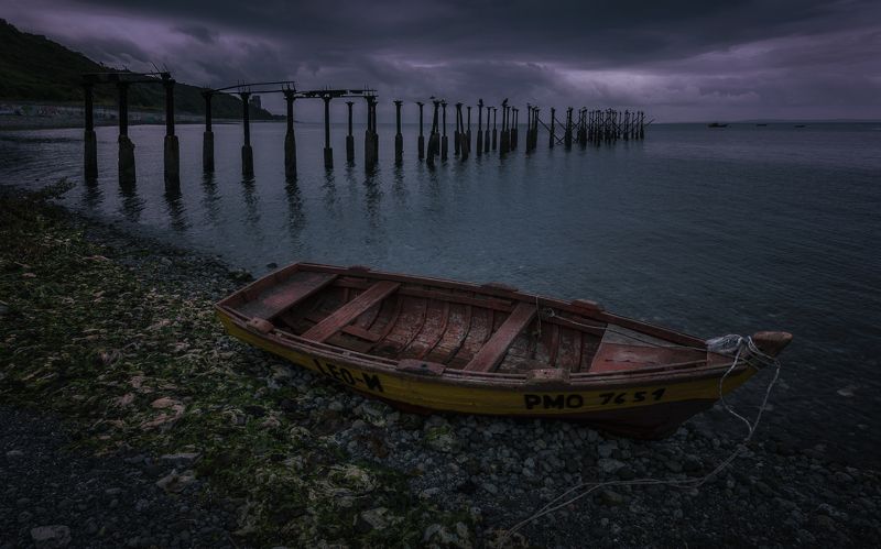 пейзаж, море, пирс, чили, лодка, seascape, sea, pear, chile, boat В ожидании фото превью