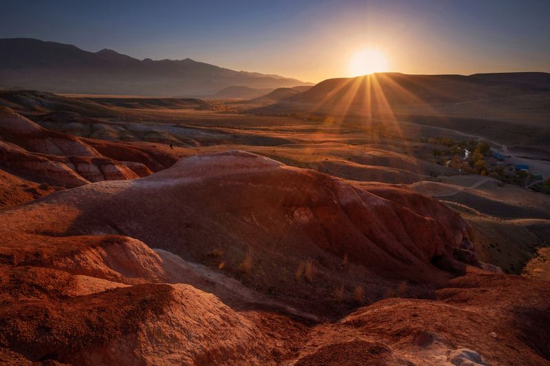 алтай,горы,марс, рассвет красный рассвет фото превью