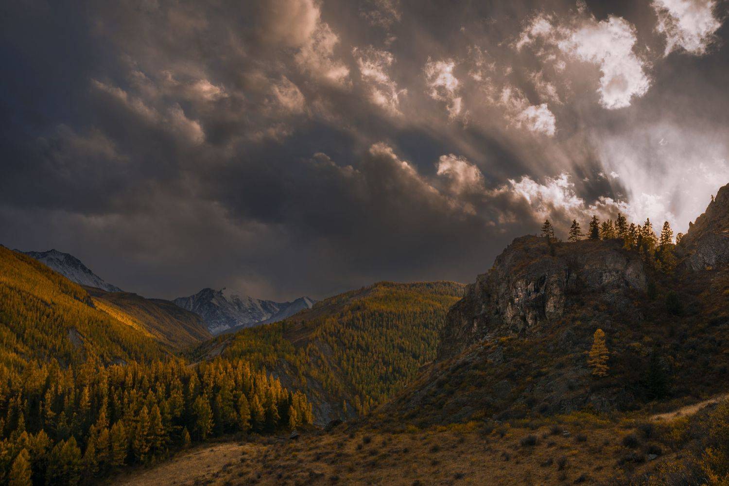 россия, горный алтай, осень, вечер,закат, Андрей Поляков