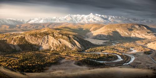 Рассвет над Курайской степью..