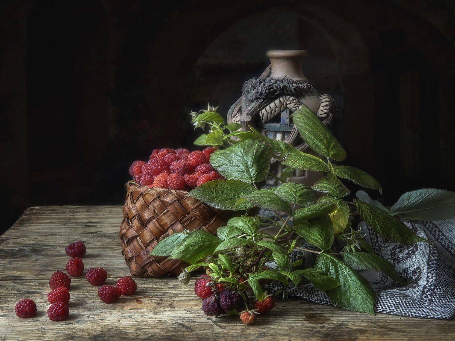 натюрморт, осень, малина, ягоды, Ирина Приходько