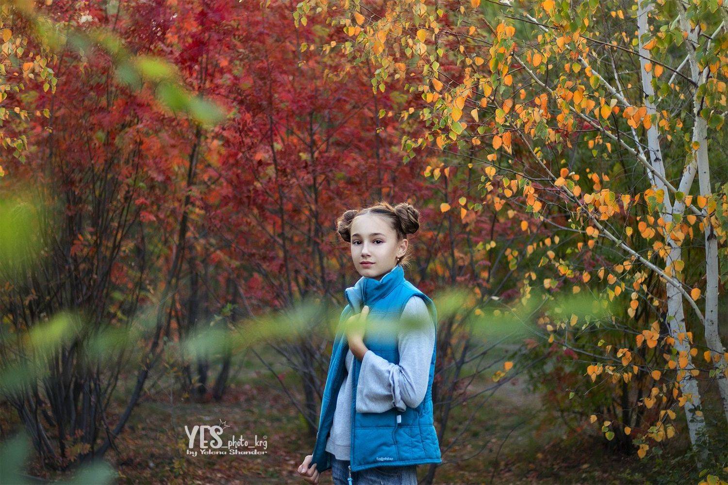 осень девочка ребенок осенний портерт, Yelena Shander