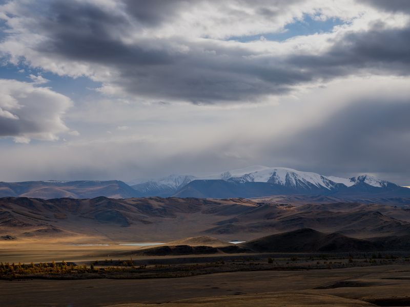 тыва, тува, осень, горы, монгун-тайга, тучи, fujifilm. Непогода... фото превью