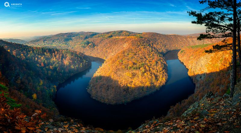 vltava, river Autumn River Flow фото превью