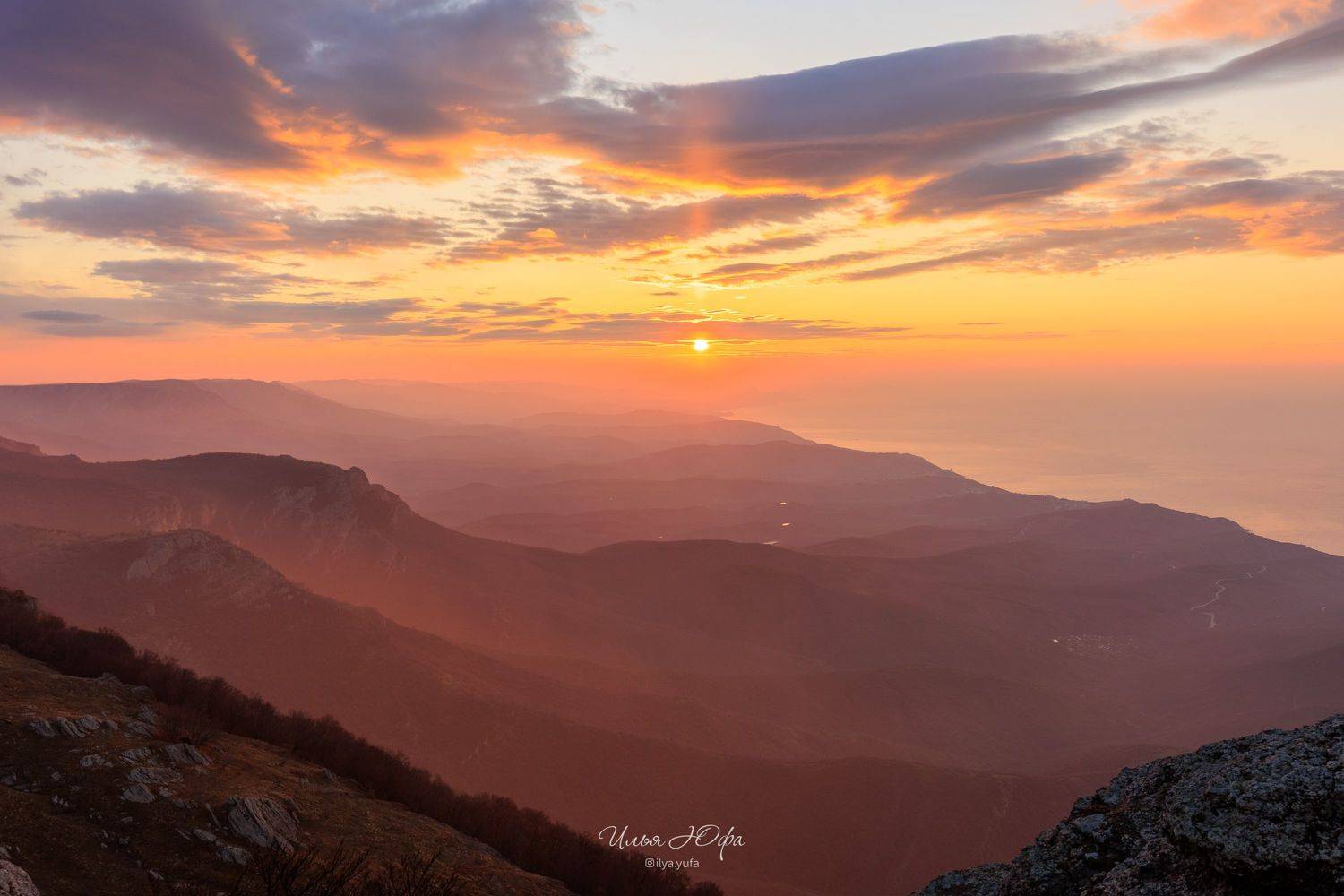 крым, горы, рассвет, демерджи, Илья Юфа