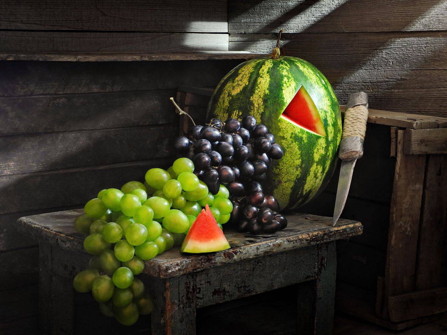 арбуз виноград ягоды фрукты урожай дача сад, Сергей Фунтовой