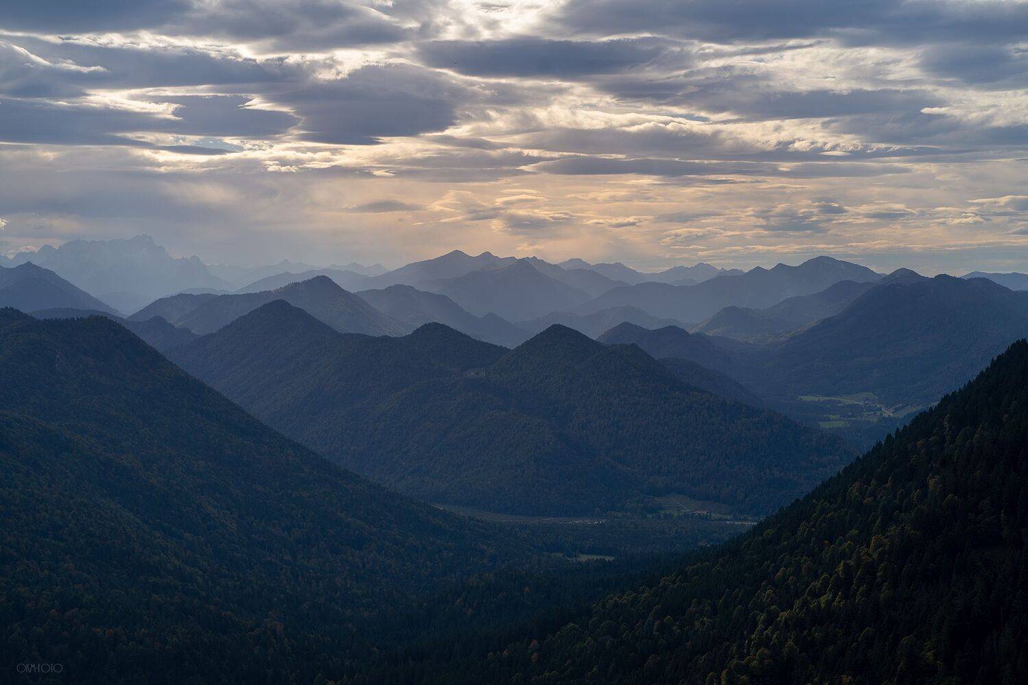 предальпы, альпы, вечерний свет, облака, вечер в альпах,, Олег Мильбергер