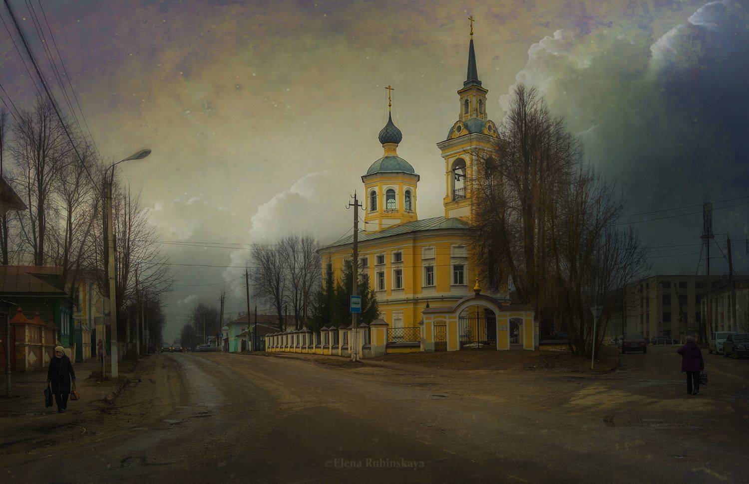 нерехта, город, городской пейзаж, церковь, улица, костромскаяобласть, костромская область, Елена Рубинская