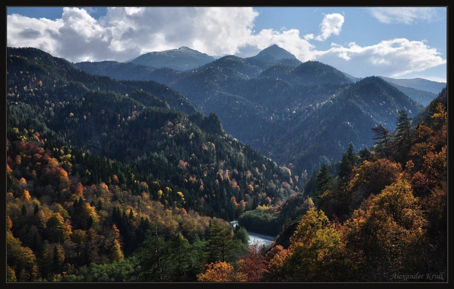 кавказ, кчр, горы, осень, большая, лаба, Александр Круль