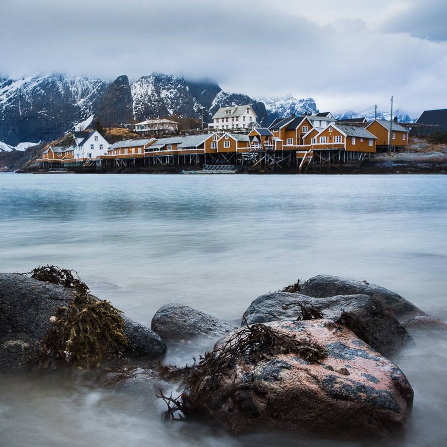 лофотены, рейне, туман, рассвет, Марина Маликова