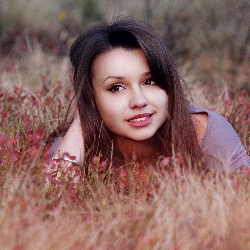 Girl, People, Red, Девушка, Красный  фото превью