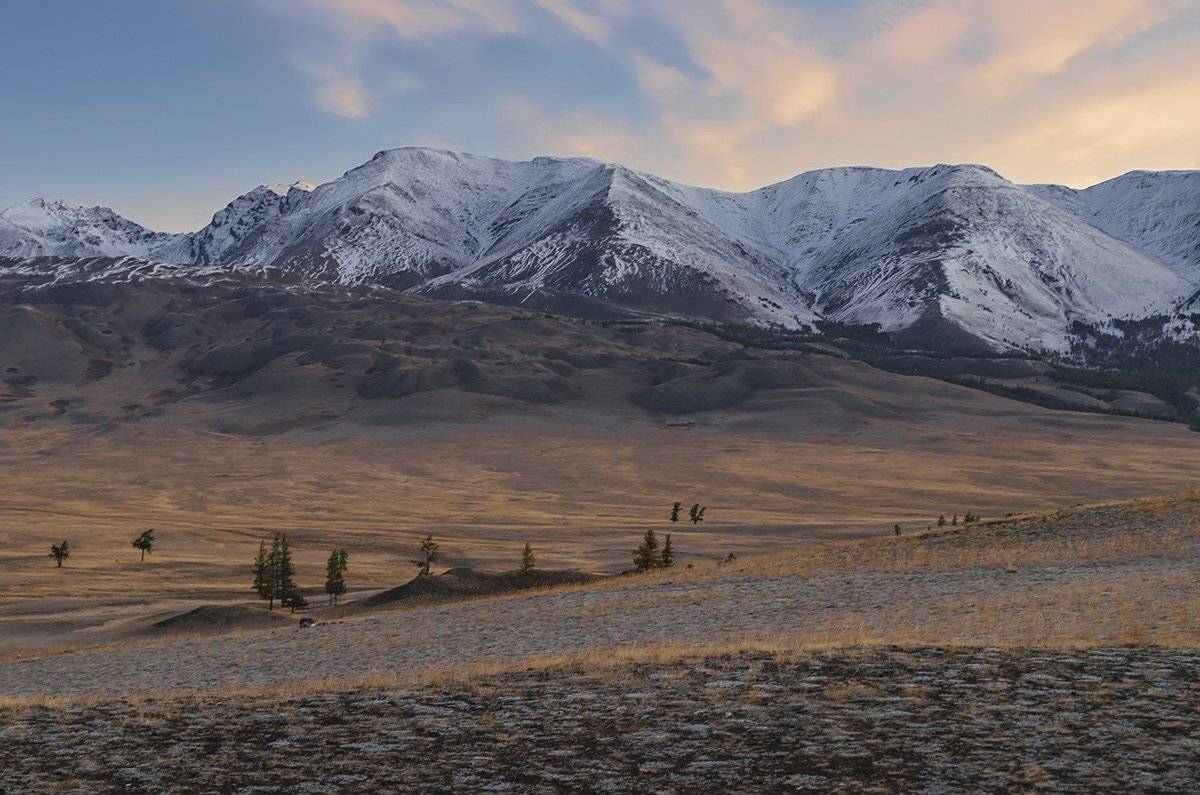 Алтай, Горный алтай, Горы, Курай, Осень, Пейзаж, Природа, Путешествия, Рассвет, Сибирь, Снег, Степь, Туризм, Утро, Альберт Беляев