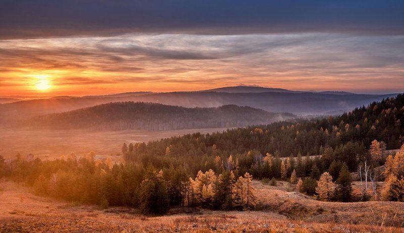 Осень, Рассвет, Южный урал Здесь начинается Урал фото превью
