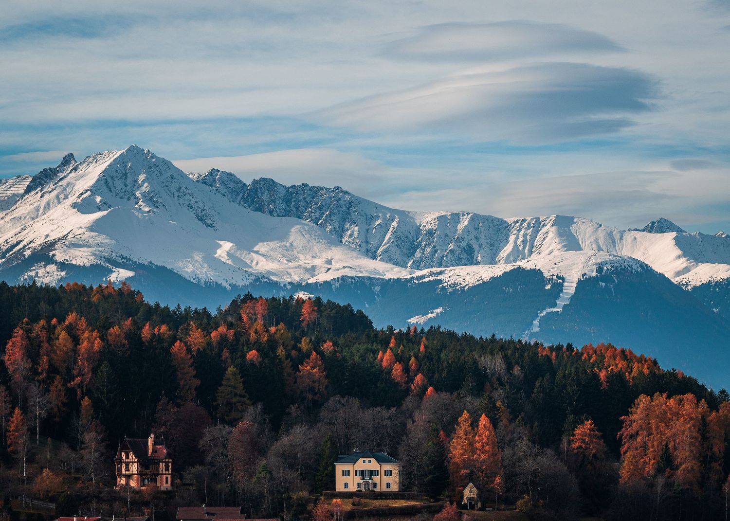 горы облака Альпы Австрия пейзаж, Дмитрий Рябцев