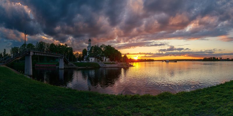 панорама,нева,устье,ижора Хроника заката фото превью