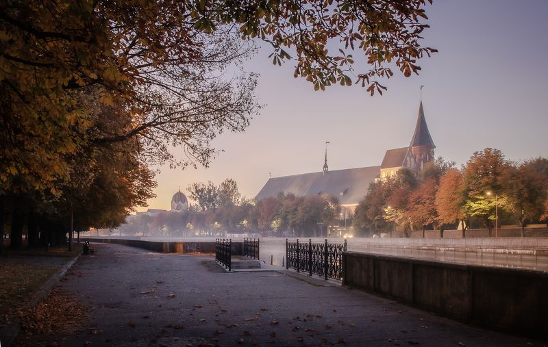 город, калининград, кенигсберг, утро, рассвет, пейзаж, река, вода Осень в Кёнигсберге... фото превью