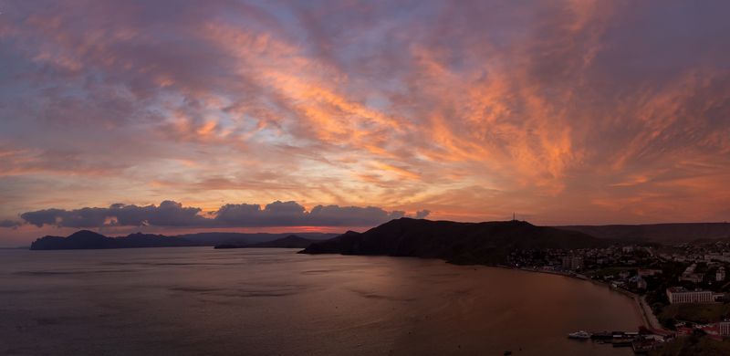 крым, море, черное, вечер Розовый вечер... фото превью